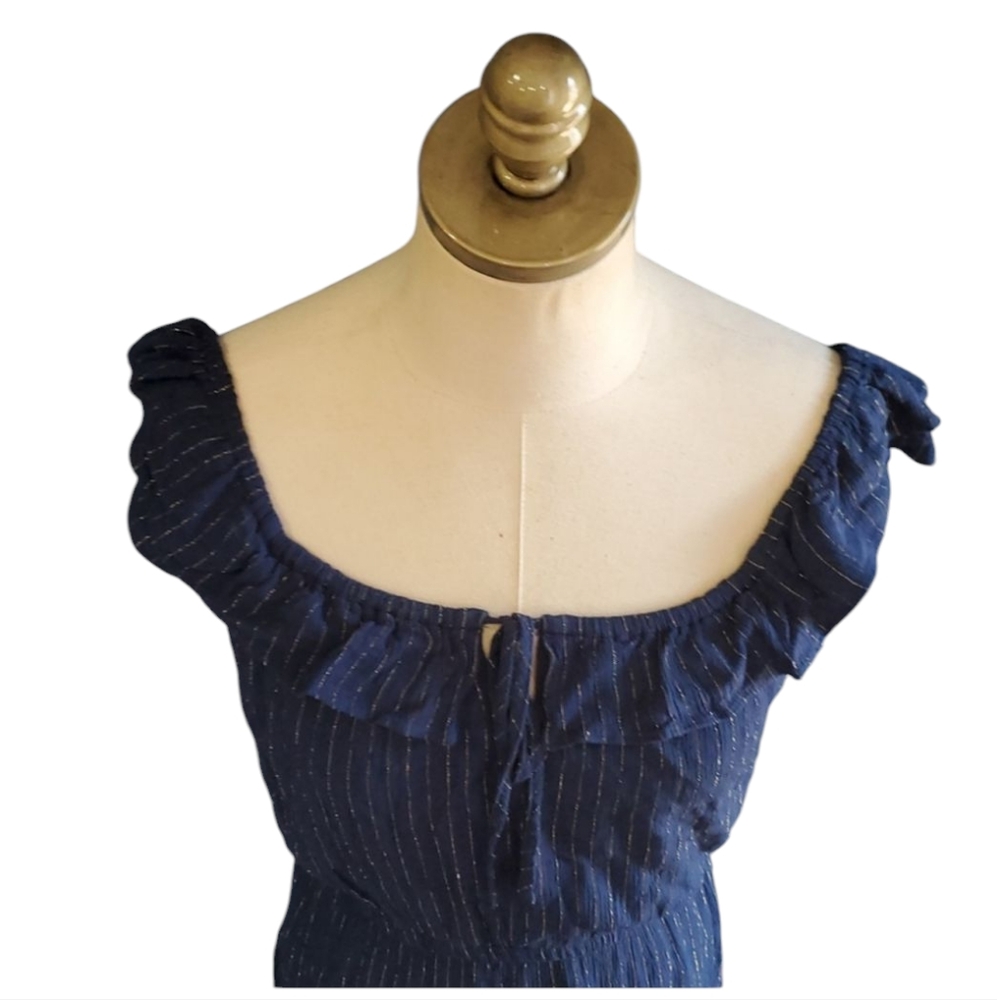 Elegant Blue Women's Dress - Picture 7 of 15
